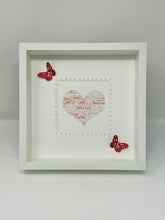 Load image into Gallery viewer, Wedding Heart Word Art Frame - Red
