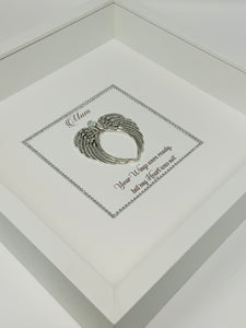Silver Angel Wings Remembrance Frame
