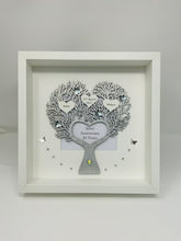 Load image into Gallery viewer, 25th Silver 25 Years Wedding Anniversary Frame - Heart Tree Metallic
