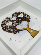 Load image into Gallery viewer, 25th Silver 25 Years Wedding Anniversary Frame - Heart Tree
