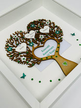 Load image into Gallery viewer, 55th Emerald 55 Years Wedding Anniversary Frame - Heart
