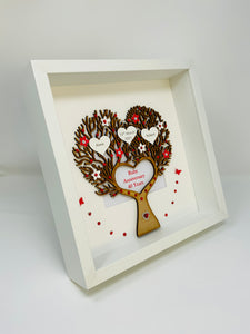 40th Ruby 40 Years Wedding Anniversary Frame - Heart Tree