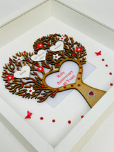 Load image into Gallery viewer, 40th Ruby 40 Years Wedding Anniversary Frame - Heart Tree
