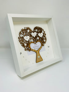 30th Pearl 30 Years Wedding Anniversary Frame - Heart Tree