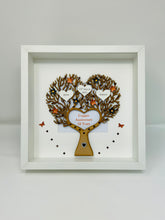 Load image into Gallery viewer, 22nd Copper 22 Years Wedding Anniversary Family Tree Frame - Heart
