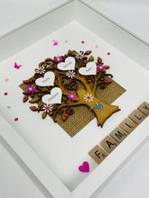Load image into Gallery viewer, Scrabble Family Tree Frame - Bright Pink
