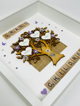 Load image into Gallery viewer, Grandchildren Scrabble Family Tree - Lilac
