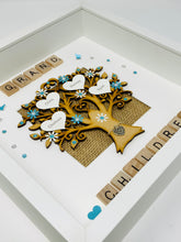 Load image into Gallery viewer, Grandchildren Scrabble Family Tree Frame - Turquoise
