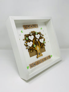 Grandchildren Scrabble Family Tree Frame - Green
