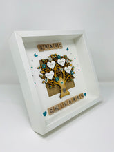 Load image into Gallery viewer, Grandchildren Scrabble Family Tree Frame - Teal
