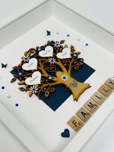 Load image into Gallery viewer, Scrabble Family Tree Frame - Classic Royal Blue
