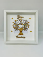 Load image into Gallery viewer, 50th Golden 50 Years Wedding Anniversary Frame - Wooden Metallic
