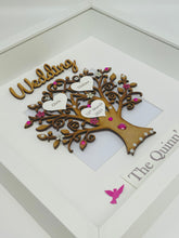 Load image into Gallery viewer, Wedding Day Tree Frame - Bright Pink - Gem Birds Wedding
