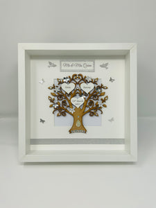 Wedding Day Tree Frame - Silver Glitter