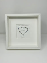 Load image into Gallery viewer, 25th Silver 25 Years Wedding Anniversary Frame - Gem Heart
