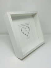 Load image into Gallery viewer, 25th Silver 25 Years Wedding Anniversary Frame - Gem Heart
