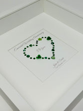 Load image into Gallery viewer, 55th Emerald 55 Years Wedding Anniversary Frame - Gem Heart
