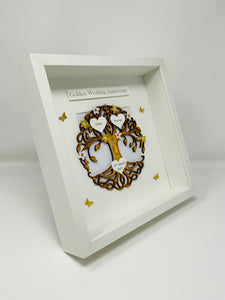 50th Golden 50 Years Wedding Anniversary Frame - Tree Of Life