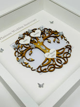 Load image into Gallery viewer, 70th Platinum 70 Years Wedding Anniversary Frame  - Tree Of Life
