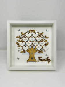 Large Family Tree Frame - Grey Classic