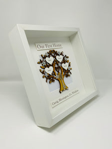 First/New Home Grey & Silver Family Tree Frame