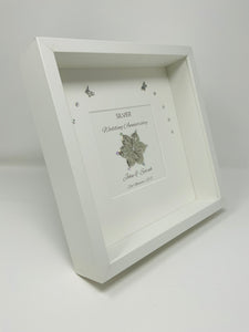 25th Silver 25 Years Wedding Anniversary Frame - Traditional