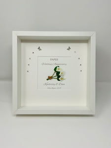1st Paper 1 Year Wedding Anniversary Frame - Traditional