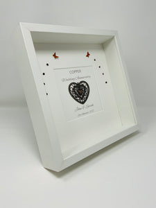 7th Copper 7 Years Wedding Anniversary Frame - Traditional