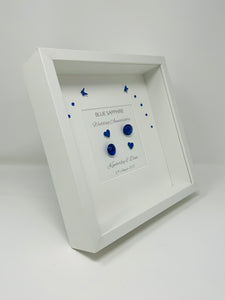 65th Blue Sapphire 65 Years Wedding Anniversary Frame - Traditional