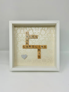 Scrabble Tile Frame - Ivory Shimmer