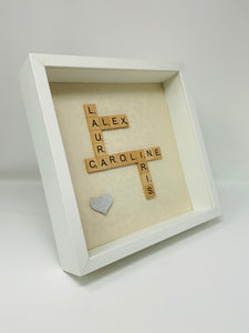 Scrabble Tile Frame - Ivory Shimmer