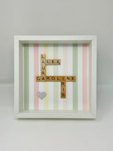 Load image into Gallery viewer, Scrabble Tile Frame - Candy Stripe
