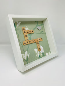 Scrabble Tile Frame  - Green Magnolia