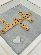 Load image into Gallery viewer, 30th Pearl 30 Years Wedding Anniversary Scrabble Tile Frame
