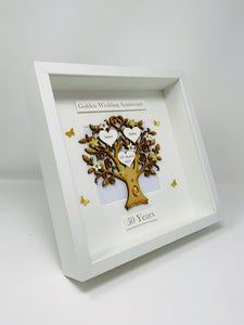 50th Golden 50 Years Wedding Anniversary Frame - Classic