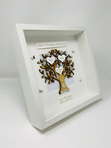 25th Silver 25 Years Wedding Anniversary Frame - Classic