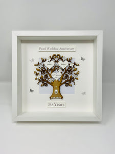 30th Pearl 30 Years Wedding Anniversary Frame - Classic
