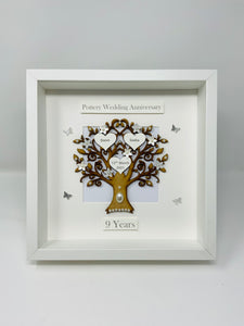 9th Pottery 9 Years Wedding Anniversary Frame - Classic
