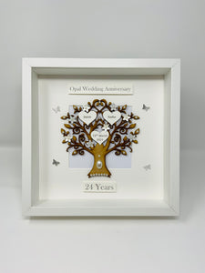 24th Opal 24 Years Wedding Anniversary Frame - Classic