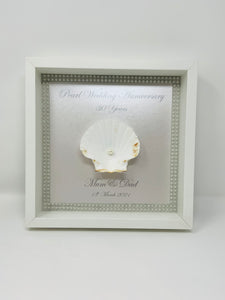 Mum & Dad Oyster Shell 30th Pearl 30 Years Wedding Anniversary Frame