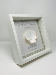 Mum & Dad Oyster Shell 30th Pearl 30 Years Wedding Anniversary Frame