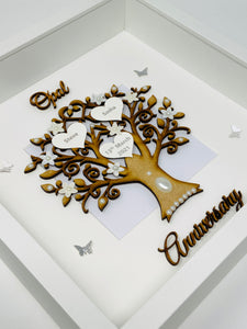 24th Opal 24 Years Wedding Anniversary Frame - Wooden