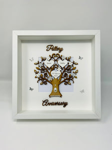 9th Pottery 9 Years Wedding Anniversary Frame - Wooden