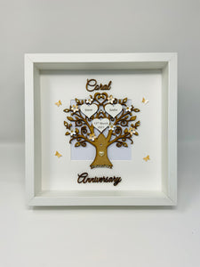 35th Coral 35 Years Wedding Anniversary Frame - Wooden