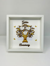 Load image into Gallery viewer, 50th Golden 50 Years Wedding Anniversary Frame - Wooden

