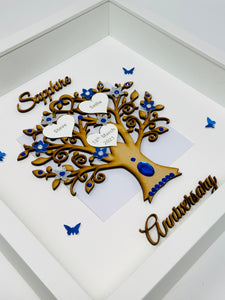 45th Sapphire 45 Years Wedding Anniversary Frame - Wooden