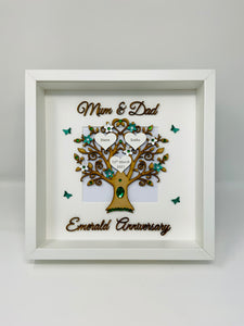 55th Emerald 55 Years Wedding Anniversary Frame - Mum & Dad