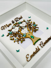 Load image into Gallery viewer, 55th Emerald 55 Years Wedding Anniversary Frame - Mum &amp; Dad
