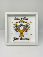 Load image into Gallery viewer, 50th Golden 50 Years Wedding Anniversary Frame - Mum &amp; Dad
