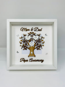 1st Paper 1 Year Wedding Anniversary Frame - Mum & Dad